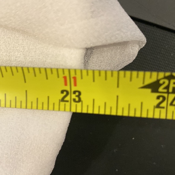 ANTTHONY - tunic overlay: white semi-sheer l/s w silver sequin hem accents - L - Picture 7 of 16